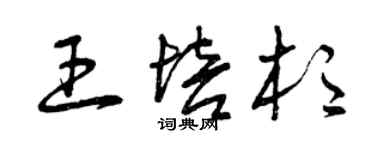 曾慶福王培杉草書個性簽名怎么寫
