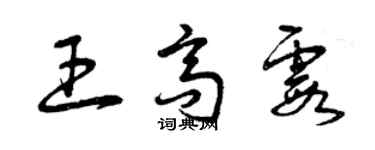 曾慶福王高霞草書個性簽名怎么寫