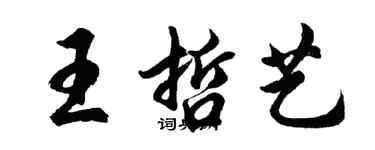 胡問遂王哲藝行書個性簽名怎么寫