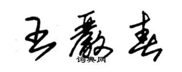 朱錫榮王嚴春草書個性簽名怎么寫