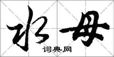 胡問遂水母行書怎么寫