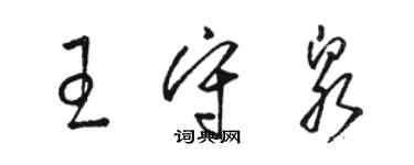 駱恆光王守泉草書個性簽名怎么寫