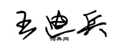 朱錫榮王迪兵草書個性簽名怎么寫