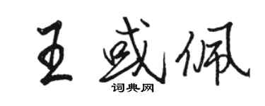 駱恆光王或佩行書個性簽名怎么寫