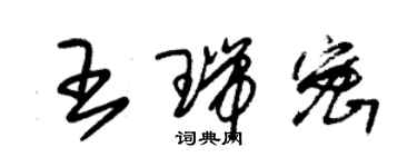 朱錫榮王瑞密草書個性簽名怎么寫