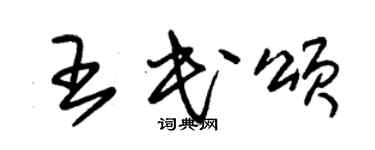 朱錫榮王民頌草書個性簽名怎么寫