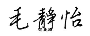 王正良毛靜怡行書個性簽名怎么寫