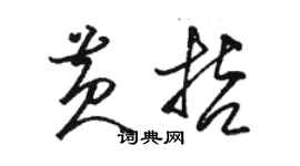 駱恆光黃哲草書個性簽名怎么寫