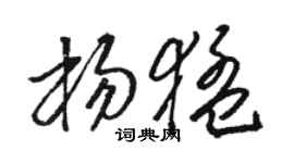 駱恆光楊猛草書個性簽名怎么寫