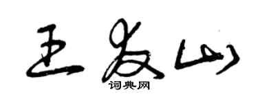 曾慶福王友山草書個性簽名怎么寫