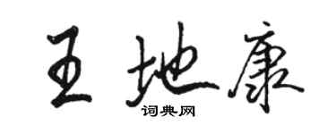 駱恆光王地康行書個性簽名怎么寫