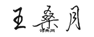 駱恆光王桑月行書個性簽名怎么寫