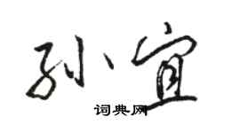 駱恆光孫宜行書個性簽名怎么寫