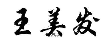 胡問遂王美發行書個性簽名怎么寫