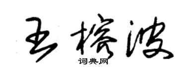 朱錫榮王榕波草書個性簽名怎么寫