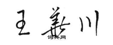 駱恆光王華川草書個性簽名怎么寫