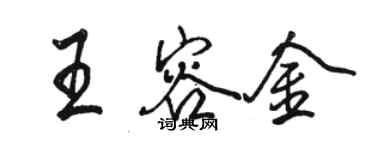 駱恆光王容金行書個性簽名怎么寫