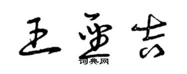 曾慶福王聖吉草書個性簽名怎么寫