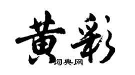 胡問遂黃彩行書個性簽名怎么寫