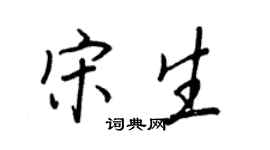 王正良宋生行書個性簽名怎么寫