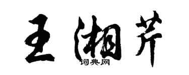 胡問遂王湘芹行書個性簽名怎么寫