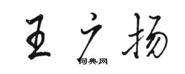 駱恆光王廣揚行書個性簽名怎么寫