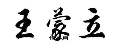 胡問遂王蒙立行書個性簽名怎么寫