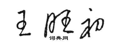 駱恆光王旺初草書個性簽名怎么寫