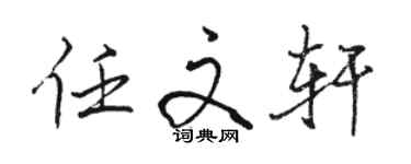 駱恆光任文軒行書個性簽名怎么寫