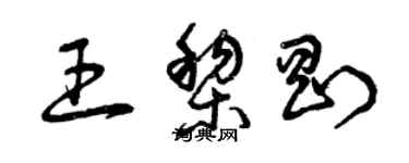 曾慶福王黎剛草書個性簽名怎么寫