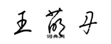 梁錦英王萌丹草書個性簽名怎么寫