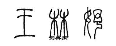 陳墨王林妤篆書個性簽名怎么寫