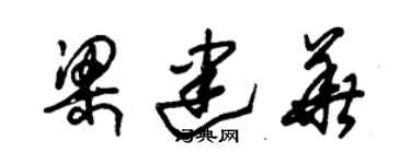 朱錫榮梁建華草書個性簽名怎么寫