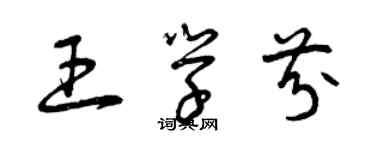 曾慶福王學芬草書個性簽名怎么寫