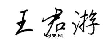 王正良王君遊行書個性簽名怎么寫