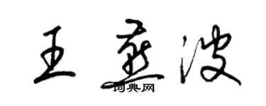 梁錦英王燕波草書個性簽名怎么寫