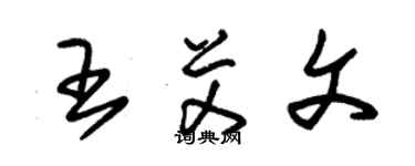 朱錫榮王艾文草書個性簽名怎么寫