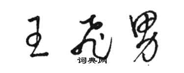 駱恆光王飛男草書個性簽名怎么寫