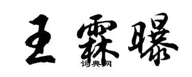 胡問遂王霖曝行書個性簽名怎么寫