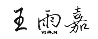 駱恆光王雨嘉行書個性簽名怎么寫