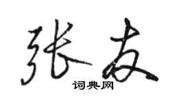 駱恆光張友行書個性簽名怎么寫