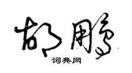 曾慶福胡鵬草書個性簽名怎么寫