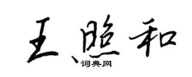 王正良王照和行書個性簽名怎么寫