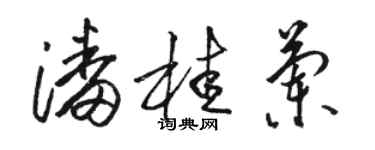 駱恆光潘桂蘭草書個性簽名怎么寫