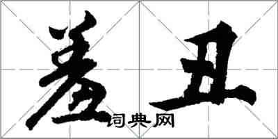 胡問遂羞醜行書怎么寫