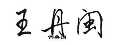 駱恆光王丹閩行書個性簽名怎么寫