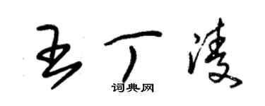 朱錫榮王丁凌草書個性簽名怎么寫