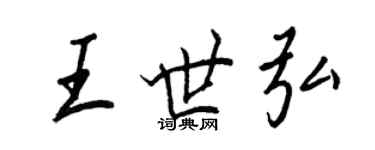 王正良王世弘行書個性簽名怎么寫