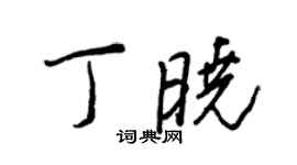 王正良丁曉行書個性簽名怎么寫