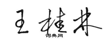 駱恆光王桂林草書個性簽名怎么寫
